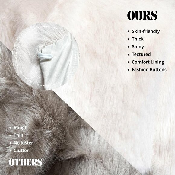 Fur Coats For Women,Plus Size Cropped Faux Fuzzy Jacket Fluffy Fall Coat. - Picture 6 of 6